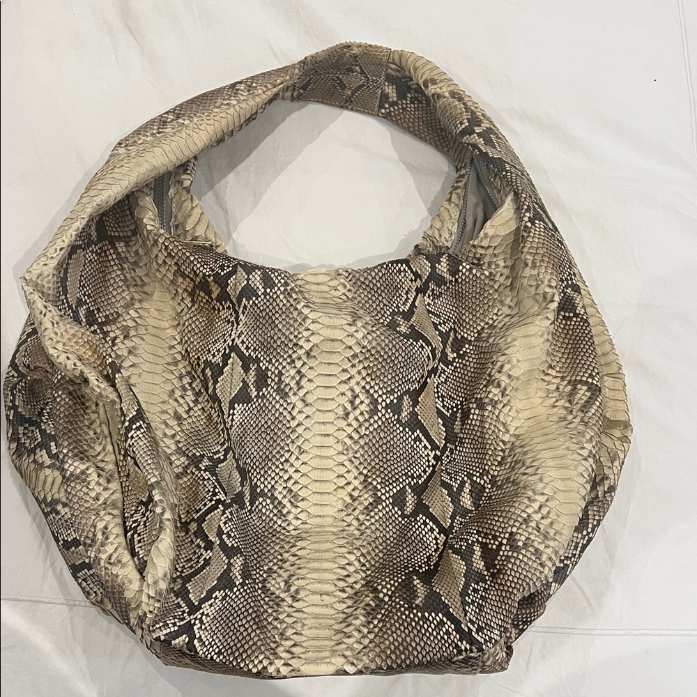 Chic Snakeskin Hobo Bag